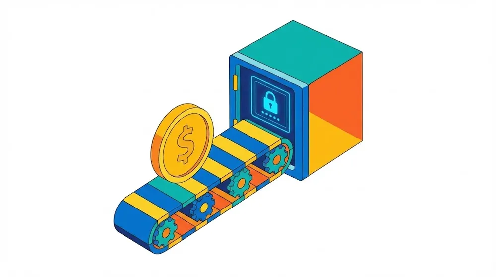 2026년 재테크 핵심인 선저축 후지출 자동화 과정을 설명하는 일러스트