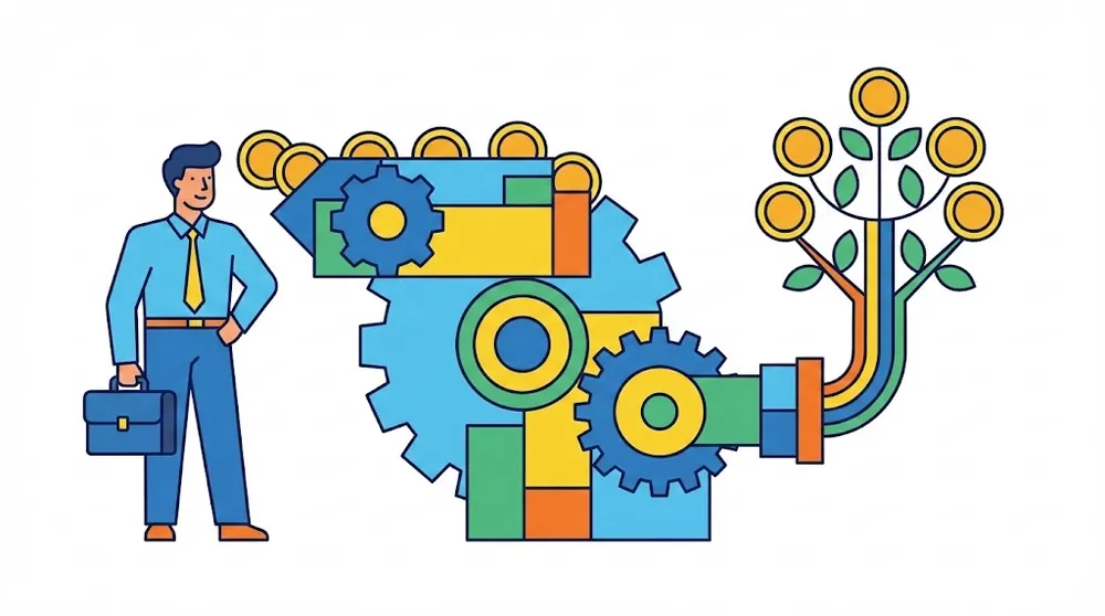 2026년 재테크 성공을 위해 자동화 시스템을 구축하는 직장인의 모습