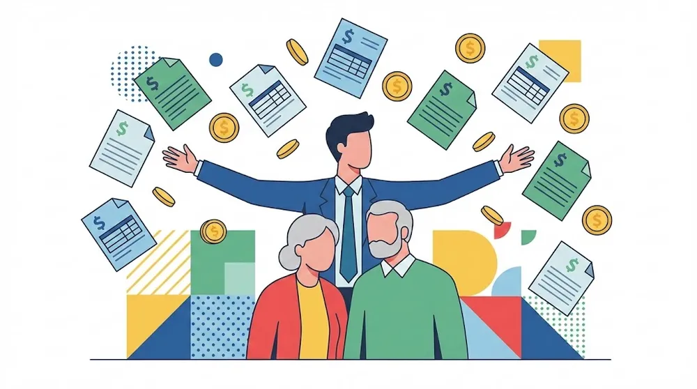 2026년 건강보험 피부양자 자격 강화에 대비하여 부모님을 보호하는 직장인의 모습