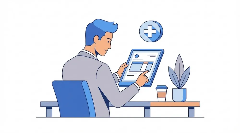 2026년 건강보험료 인상과 월급 실수령액 변화를 분석하는 직장인 아빠 일러스트