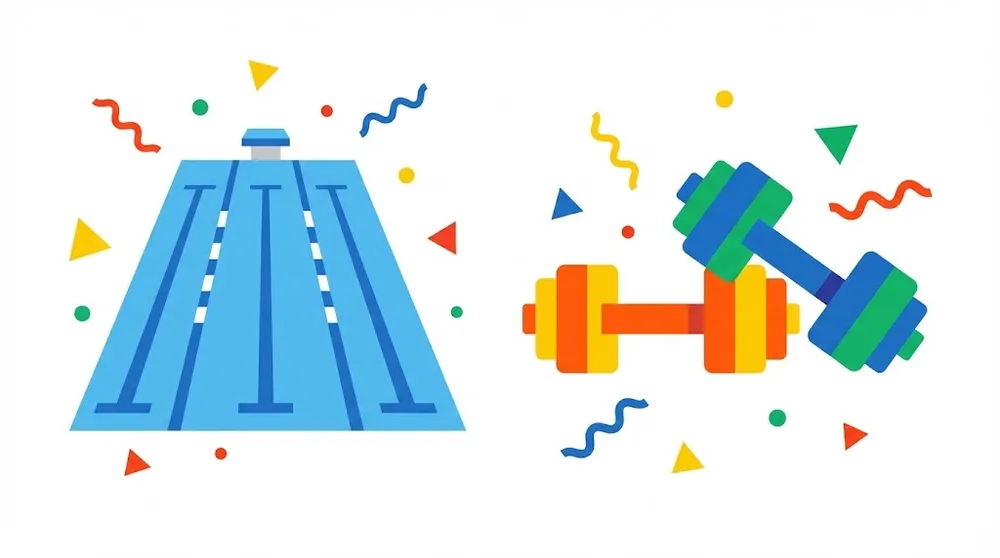 2026년 연말정산 문화비 소득공제가 가능한 헬스장과 수영장 일러스트