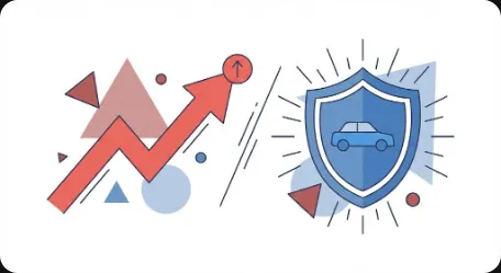 2026년 자동차보험 갱신 보험료 인상 전망과 이를 방어하는 그래프 이미지