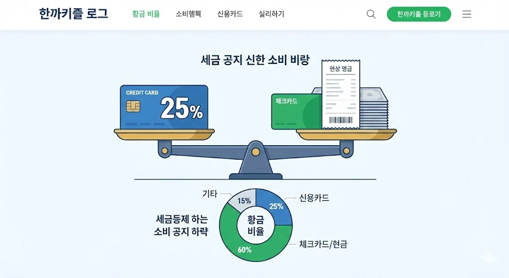 연말정산 소득공제 신용카드와 체크카드 황금 비율 전략 인포그래픽