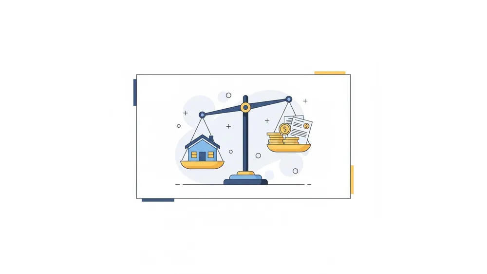 디딤돌 대출 자격 요건인 소득과 자산 기준을 시각화한 일러스트