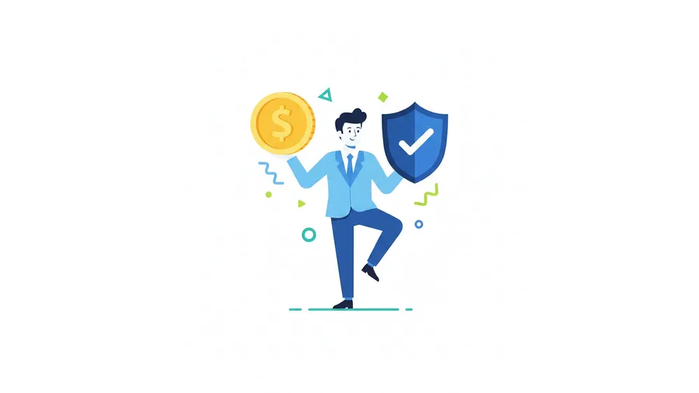 배당소득세 분리과세 혜택으로 절세 전략을 세우는 직장인 일러스트