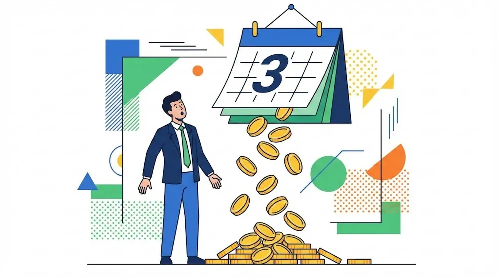 지난 3년 치 누락된 실비보험 청구를 확인하고 환급받는 월급쟁이 아빠 일러스트