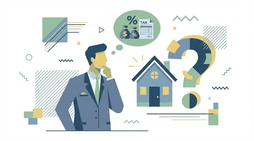 전세자금대출 이자 소득공제 가능 여부를 고민하는 직장인 아빠의 일러스트