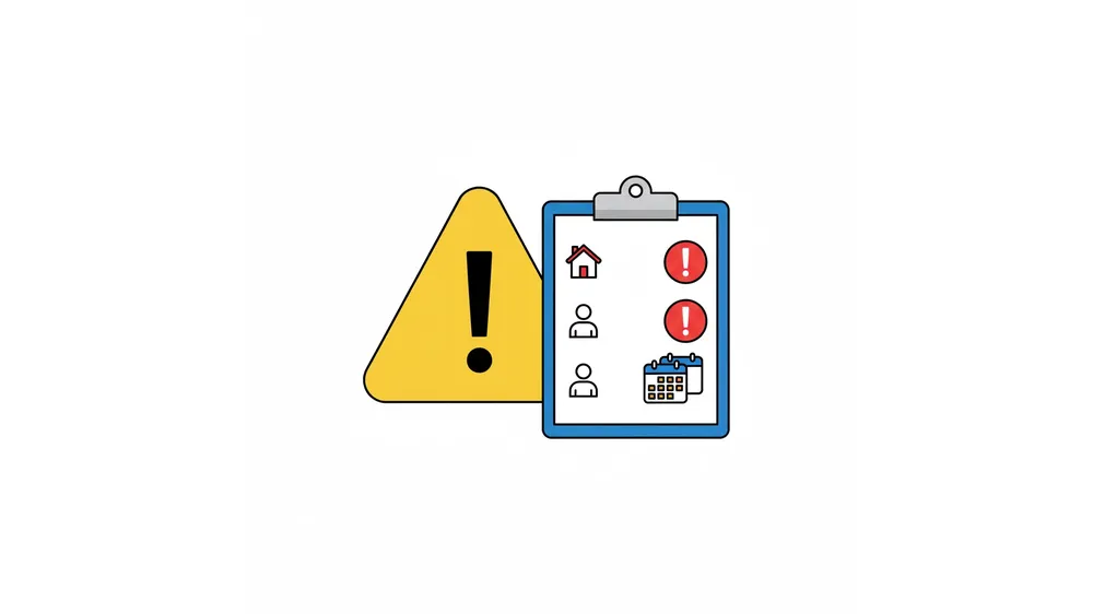 주택담보대출 이자 공제 신청 시 주의해야 할 체크리스트와 경고 아이콘