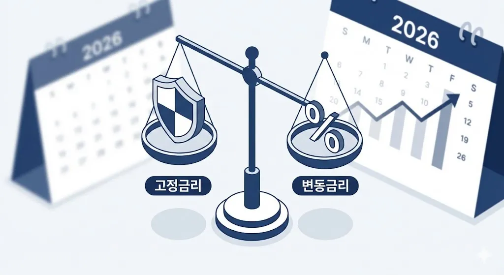 026년 주택담보대출 금리 비교 고정 대 변동 선택 가이드 대표 이미지