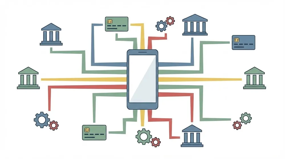 무지출 챌린지를 위해 스마트폰과 금융기관을 연동하는 자동화 시스템 이미지