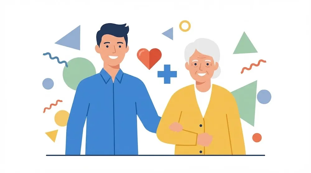 부모님을 대신해 건강보험 요양급여 내역 확인을 도와드리는 모습