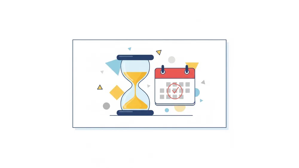 중간정산 직후 퇴직연금 DC형 운용 전략 수립의 중요성을 나타내는 모래시계