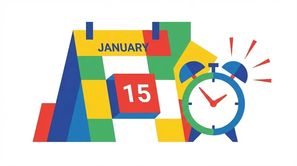 1월 15일 서비스 오픈 전 연말정산 부양가족 자료제공 동의 완료를 강조하는 달력