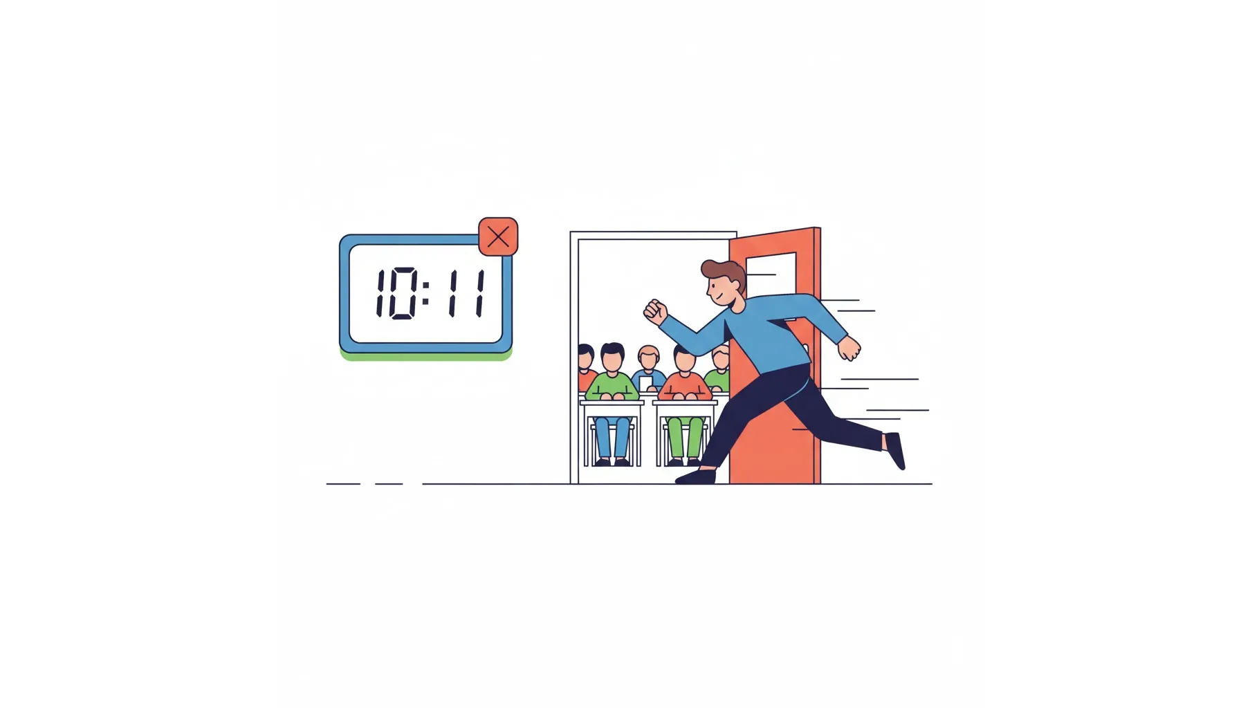 요양보호사 전자출결시스템 10분 지각 규정 시각화