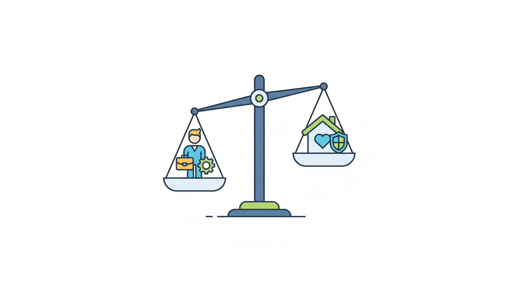 2026년 조건부 수급자 자활근로와 생계급여의 균형을 표현한 일러스트