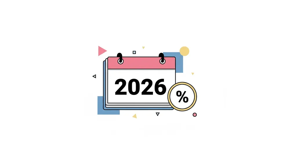 2026년 공무원 봉급표 3% 인상률을 상징하는 달력과 아이콘