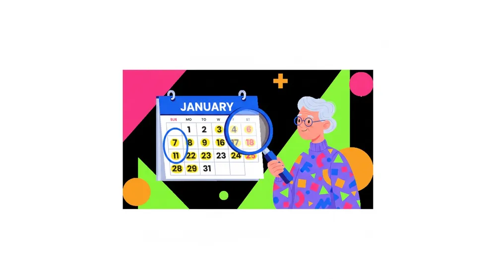 1월 대기자 등록 기회를 확인하기 위해 일정을 살피는 모습