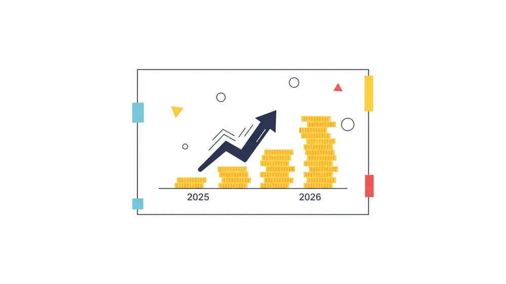 2025년 대비 2026년 육아기 근로시간 단축 급여 상한액 인상 비교 차트