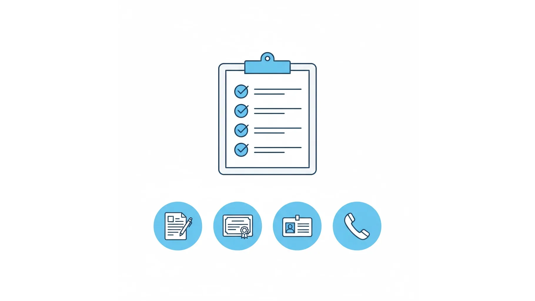 교정시설 첫만남이용권 신청에 필요한 필수 제출 서류 목록을 나타내는 일러스트