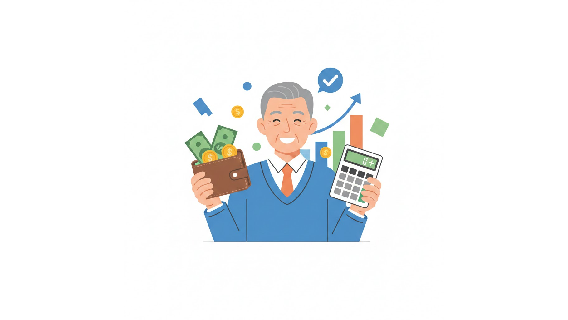 2026년 노인 기초수급자 근로소득 공제 혜택을 확인하고 웃는 어르신