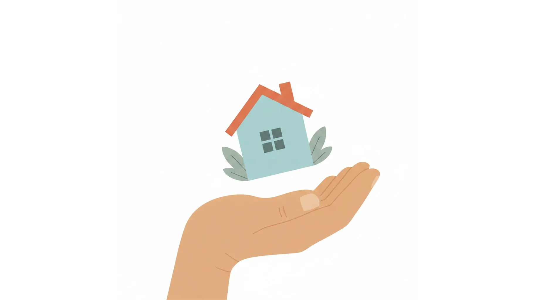 긴급복지 환수 면제를 상징하는 도움의 손길 일러스트