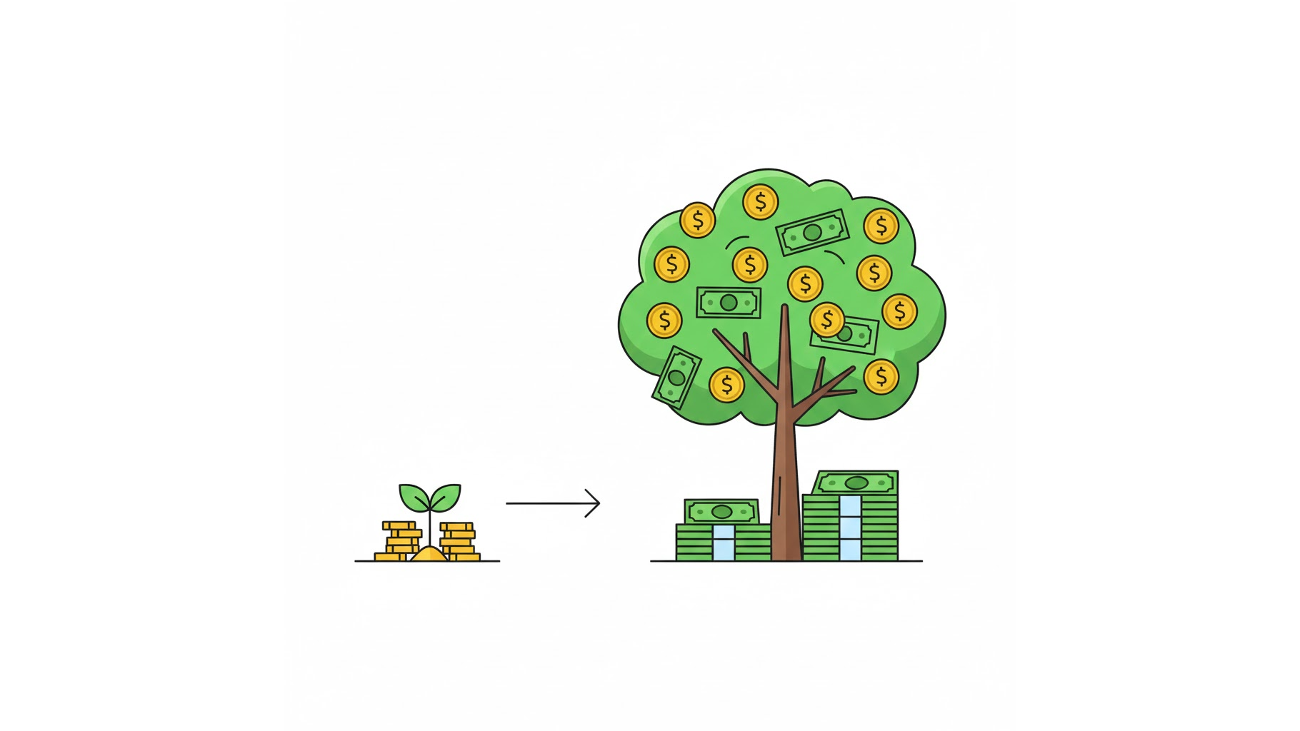 희망저축계좌를 통해 자산이 성장하는 모습을 표현한 2026년 자활 혜택 이미지