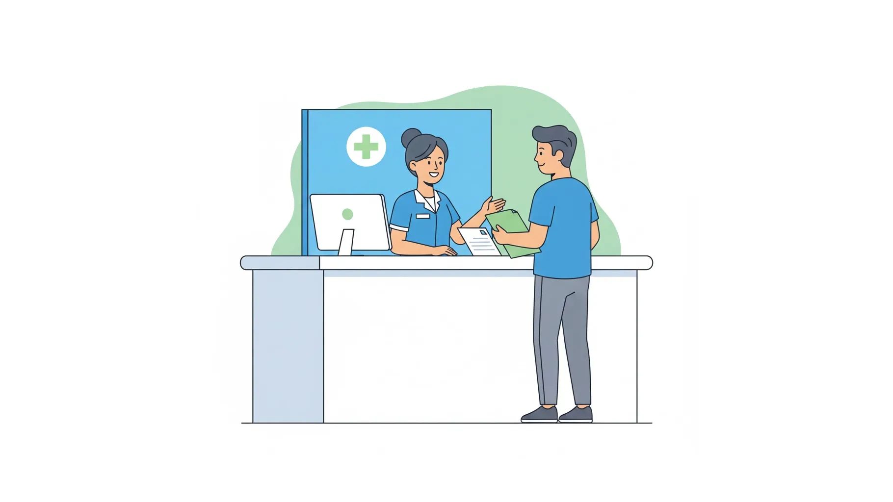 병원 입원 수술 없이 통원치료만 하는 경우 상병수당 의무기록지 준비 방법 5 병원 원무과 서류 요청 상황