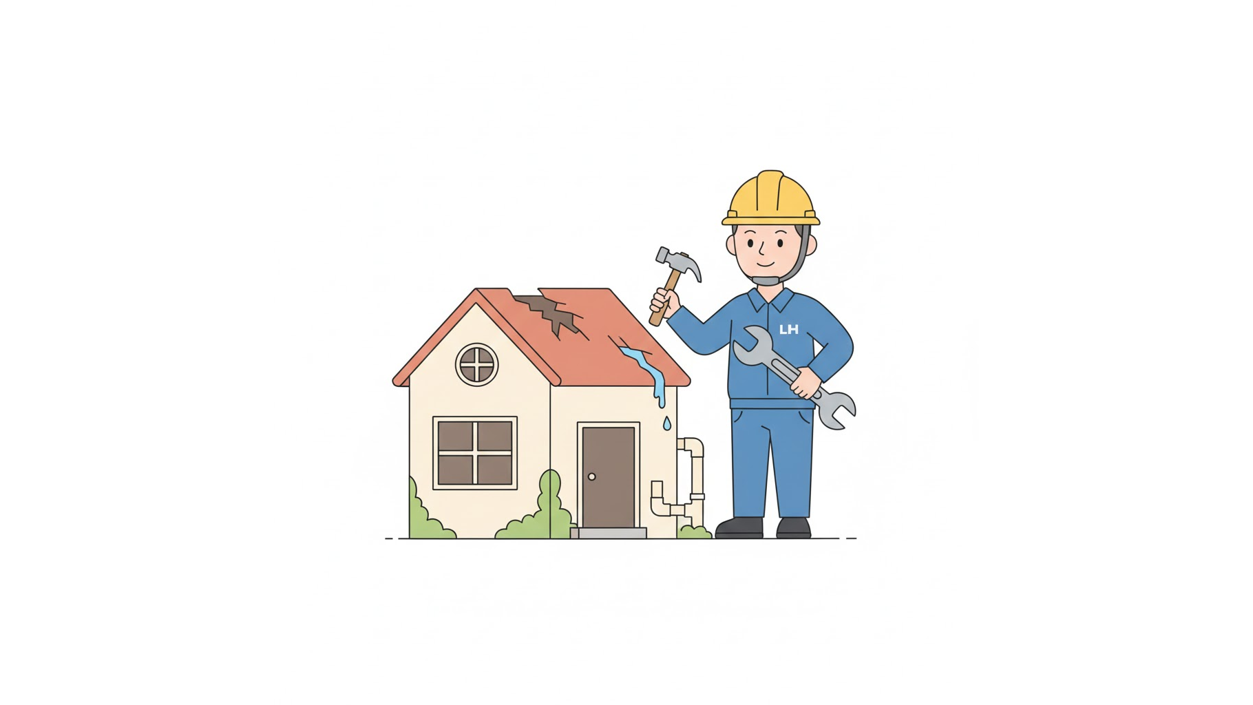 LH 수선유지급여 공사를 진행하는 작업자 캐릭터