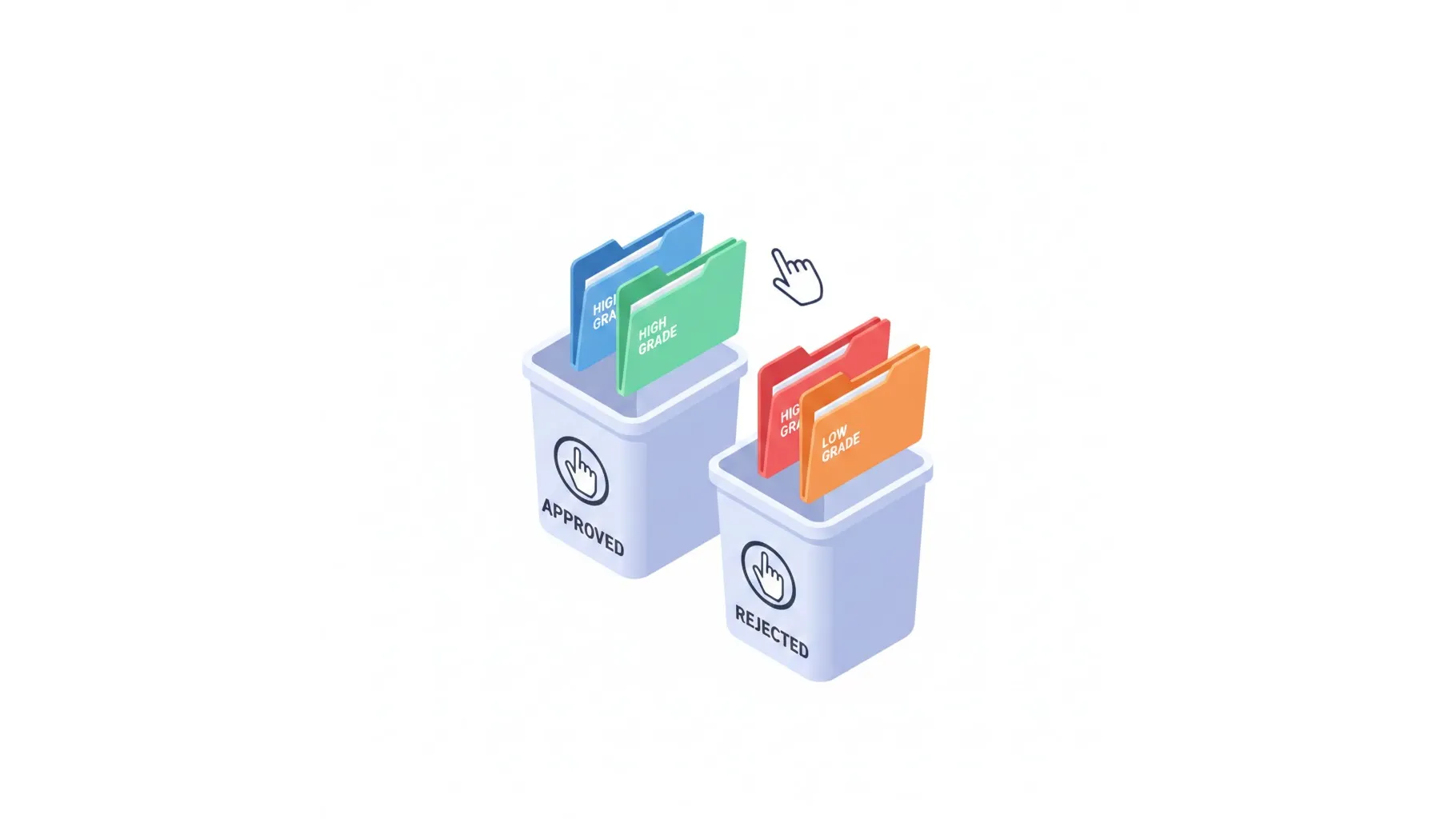 장기요양기관 실습 연계 가능한 A~C등급 선별 과정을 나타낸 일러스트