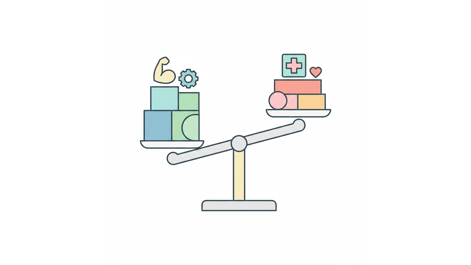 의료급여 1종 2종 차이 선정 기준 근로 능력 저울 일러스트