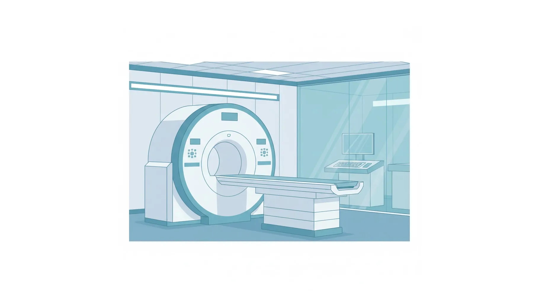 의료급여 1종 본인부담금 예외 항목인 MRI 특수장비 촬영 일러스트