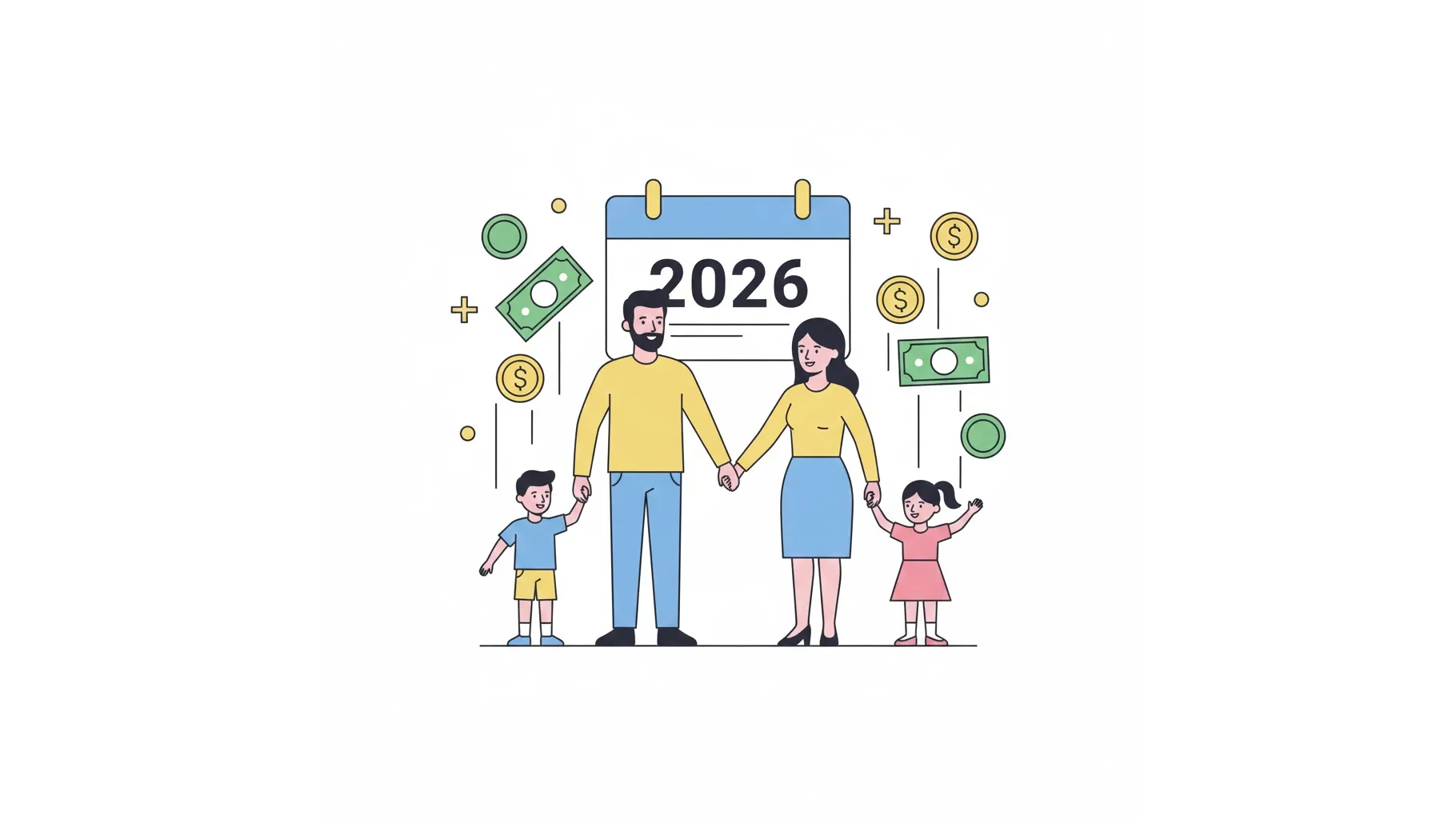 국민연금 부양가족연금 인상으로 행복해하는 가족의 모습