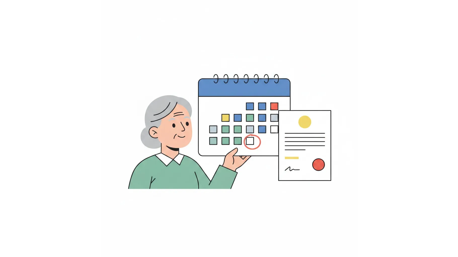 수급희망 이력관리 제도를 통해 기초연금을 다시 안내받는 모습