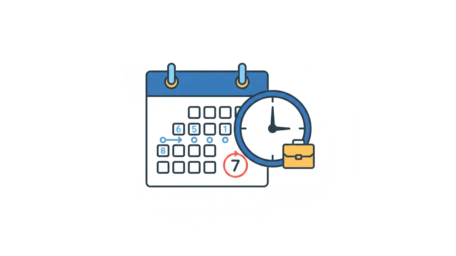 교육기관 휴지 폐지 신고 7일 전 기한 안내 일러스트