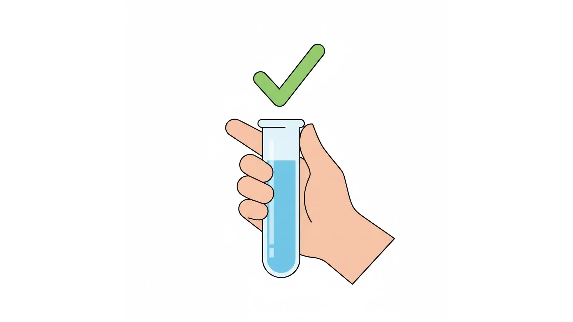 요양보호사 결격사유 진단서를 위한 마약 검사 통과 상징 일러스트