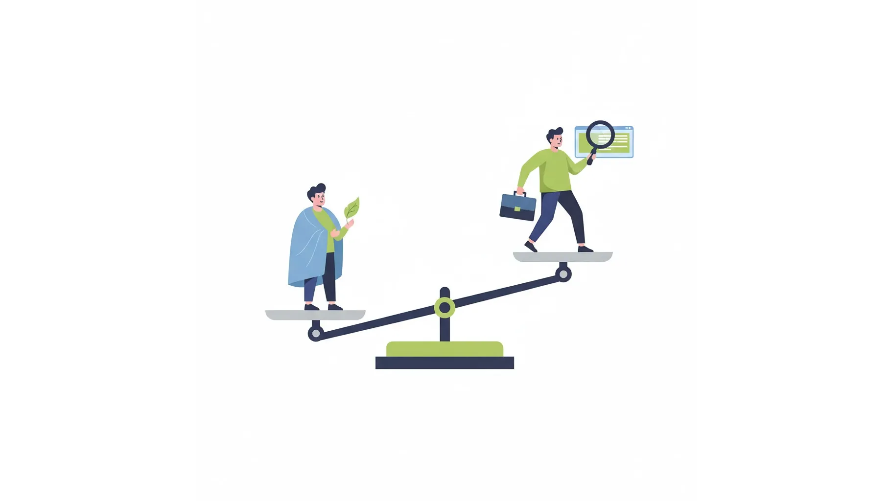 고용보험 실업급여 수급자와 상병수당의 지원 목적 차이 비교 일러스트