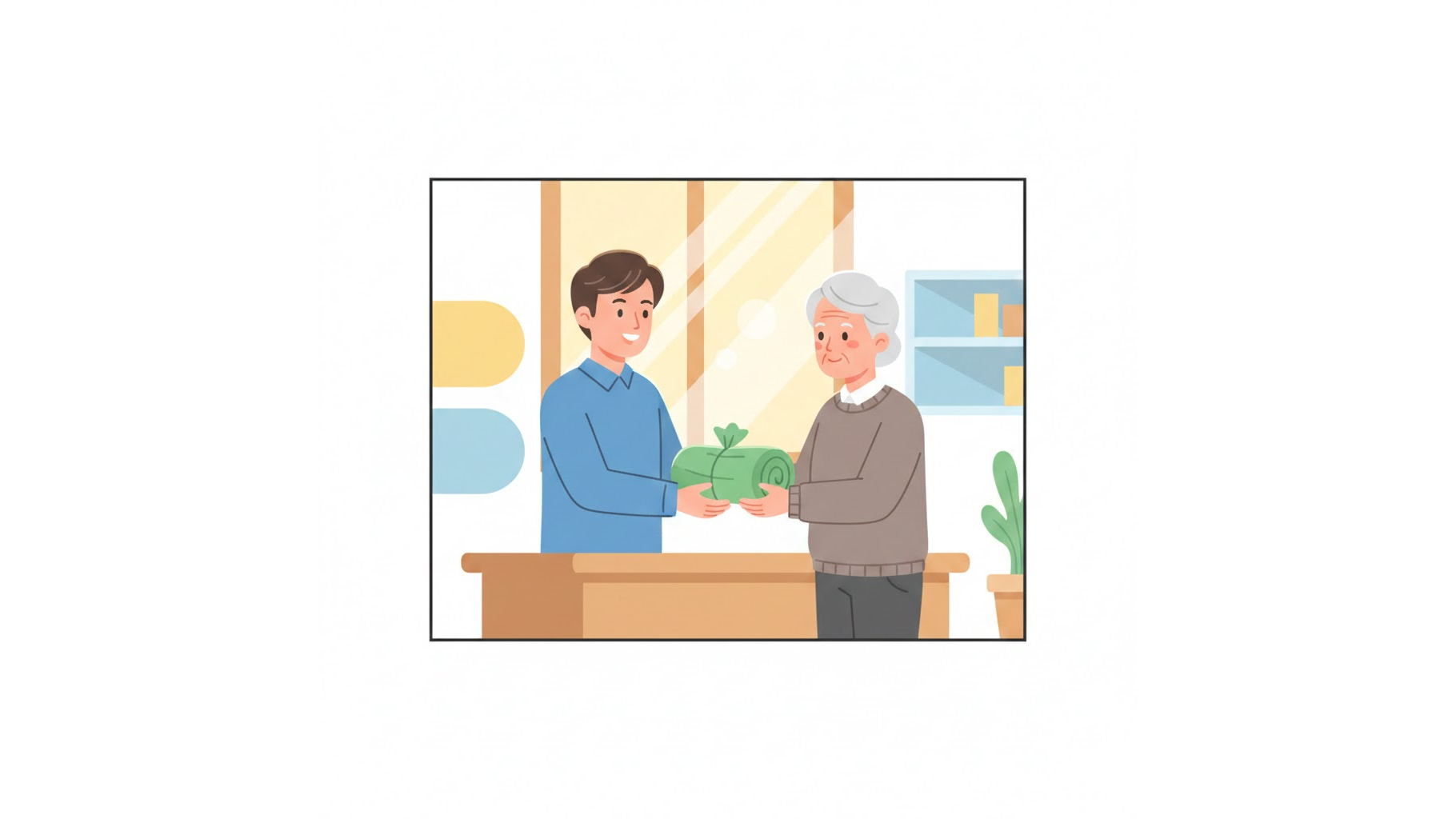 2026년 읍면동 주민센터에서 기초수급자 종량제 봉투를 수령하는 모습